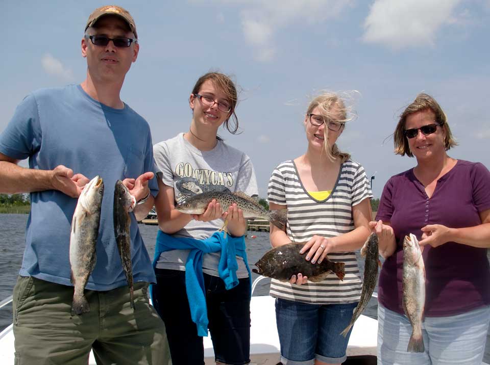 Spotted seatrout and flounder